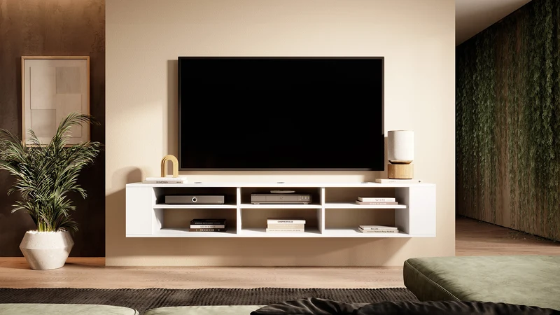 TV-Schrank Wall 175 cm Weiß
