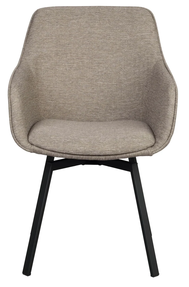 Polsterstuhl Lida mit Armlehne, taupe