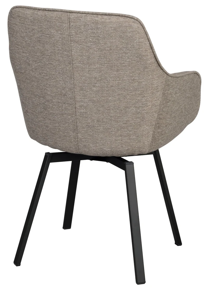Polsterstuhl Lida mit Armlehne, taupe