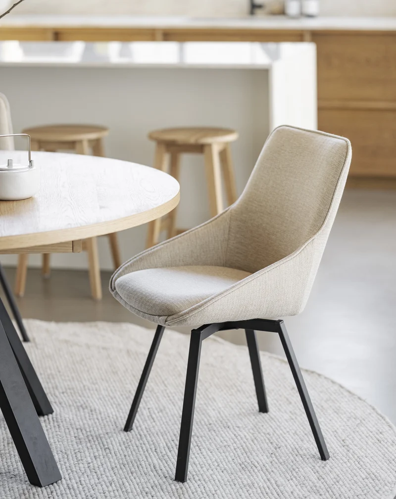 Polsterstuhl Lida, hellbeige
