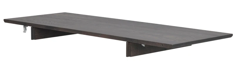 Ansteckplatte Massivholztisch Fara, braun gebeizt