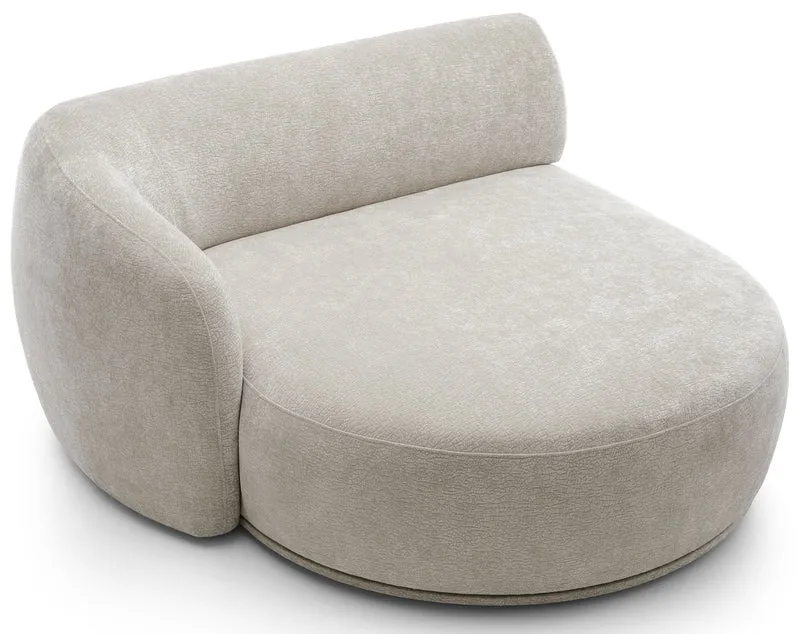 Modulares Ecksofa Bommo L-förmig linksseitig grau-beige Chenille