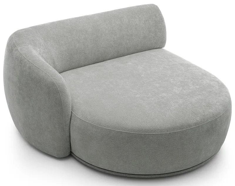 Modulare Ottomane Bommo linksseitig grauer Chenille