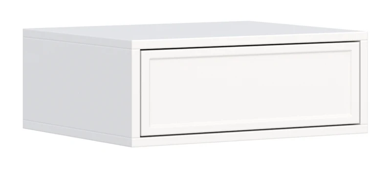 Hängender Nachtschrank Velveto mit Schublade 50 cm weiß