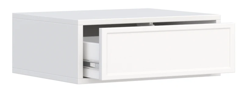 Hängender Nachtschrank Velveto mit Schublade 50 cm weiß