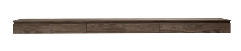 Hängender Bemmi Slim TV-Schrank 300 cm Wisconsin-Nussbaum