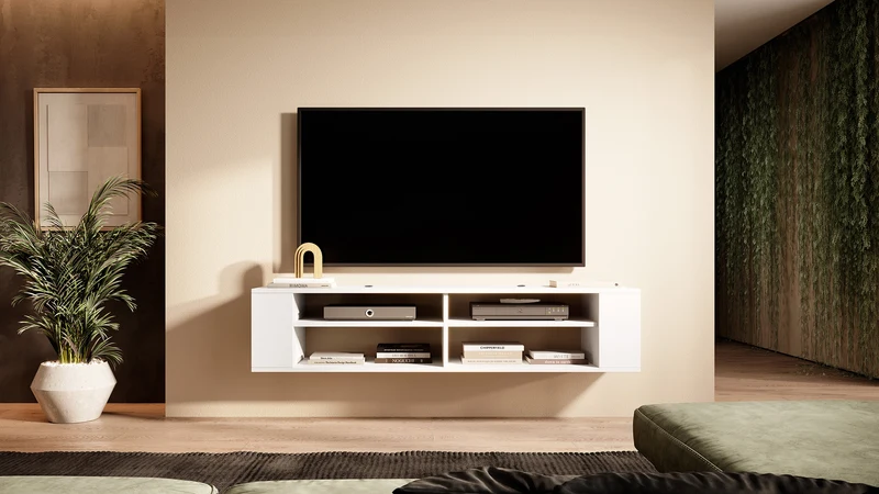 TV-Schrank Wall 140 cm Weiß