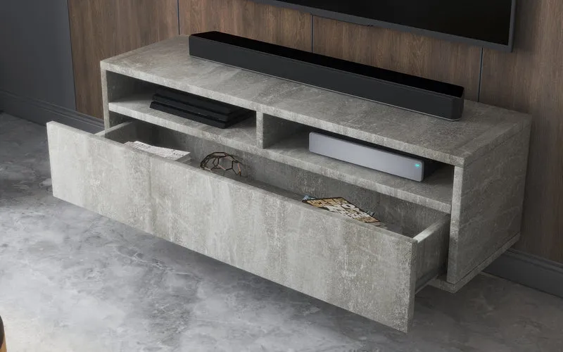 TV-Schrank mit Schublade Rednaw 100 cm Beton
