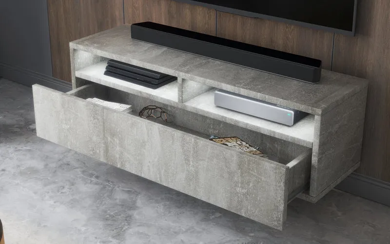 TV-Schrank mit Schublade Rednaw 100 cm Beton