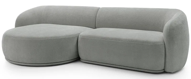 Modulares Ecksofa Bommo L-förmig, linke Seite, grauer Chenille-Stoff