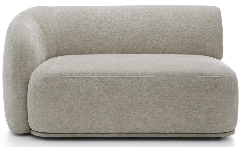 Modulares Ecksofa Bommo, L-förmig, rechtsseitig, grau-beige Chenille