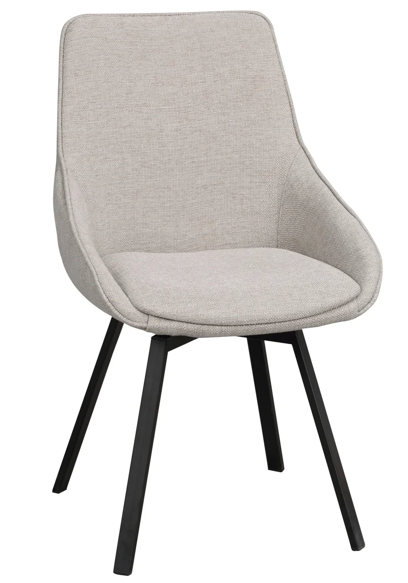 Polsterstuhl Lida, beige-grau