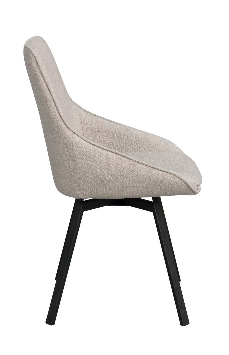 Polsterstuhl Lida, beige-grau
