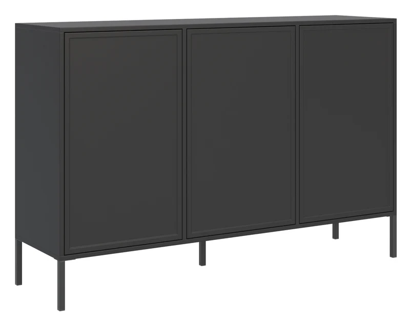 Velveto dreitürige Kommode 150 cm schwarz