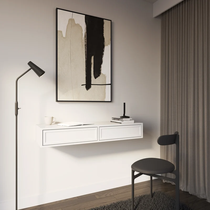 Toilettentisch Velveto mit zwei Schubladen 110 cm weiß