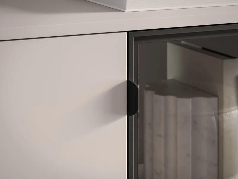 Zweiturige Kommode Barnee mit Beleuchtung, 107 cm, Kaschmir