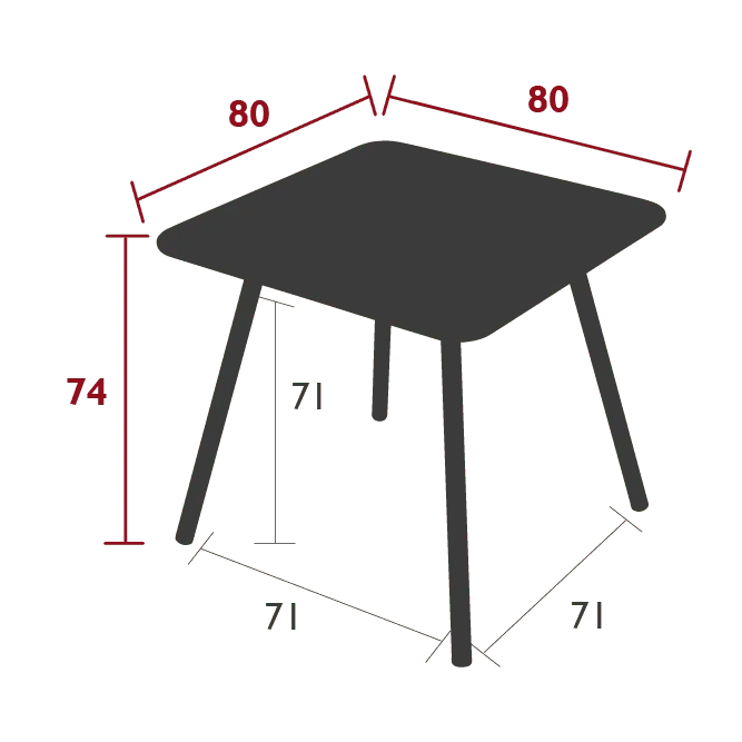 Gartentisch LUXEMBOURG - 80x80