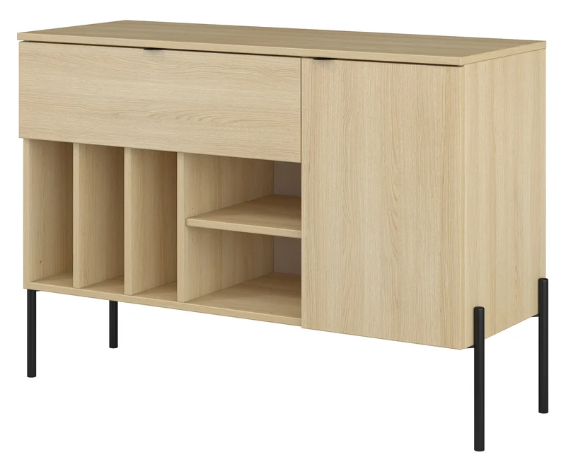 Einzeltür-Kommode Ore mit Schublade, 105 cm, Lindberg-Eiche