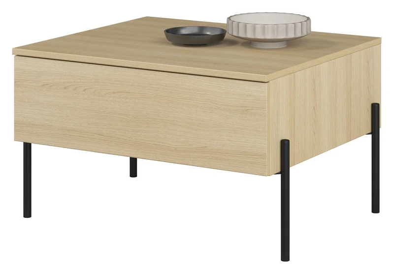 Ore Couchtisch mit Schublade 70x60 cm Lindberg-Eiche