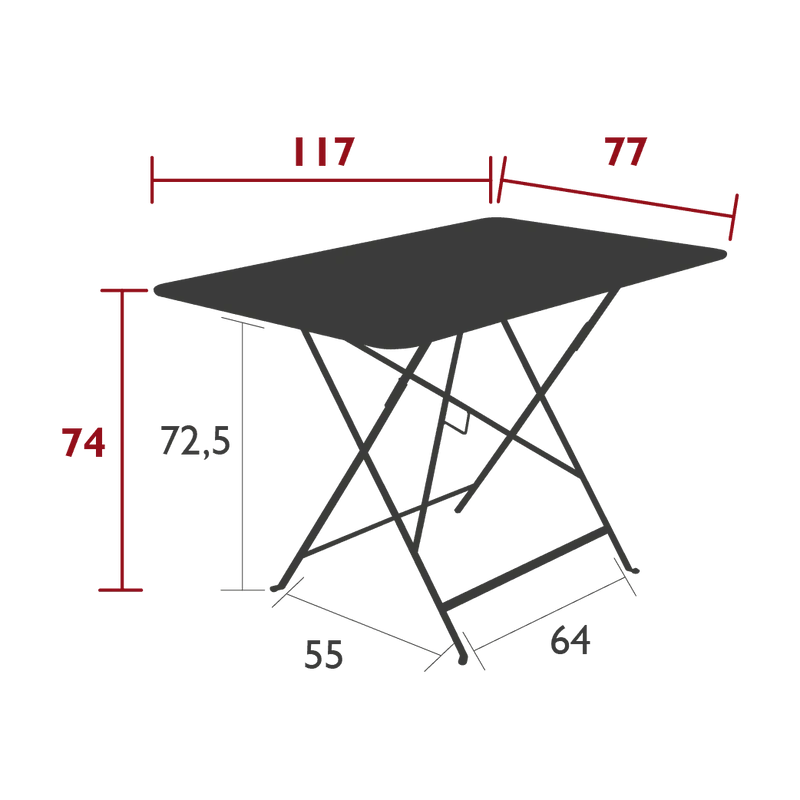 Gartentisch BISTRO - 117x77