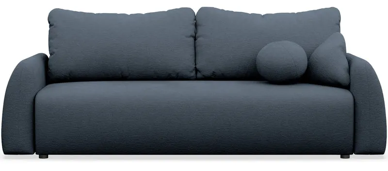 Nubelle Schlafsofa für drei Personen, marineblau, hydrophobes Chenille