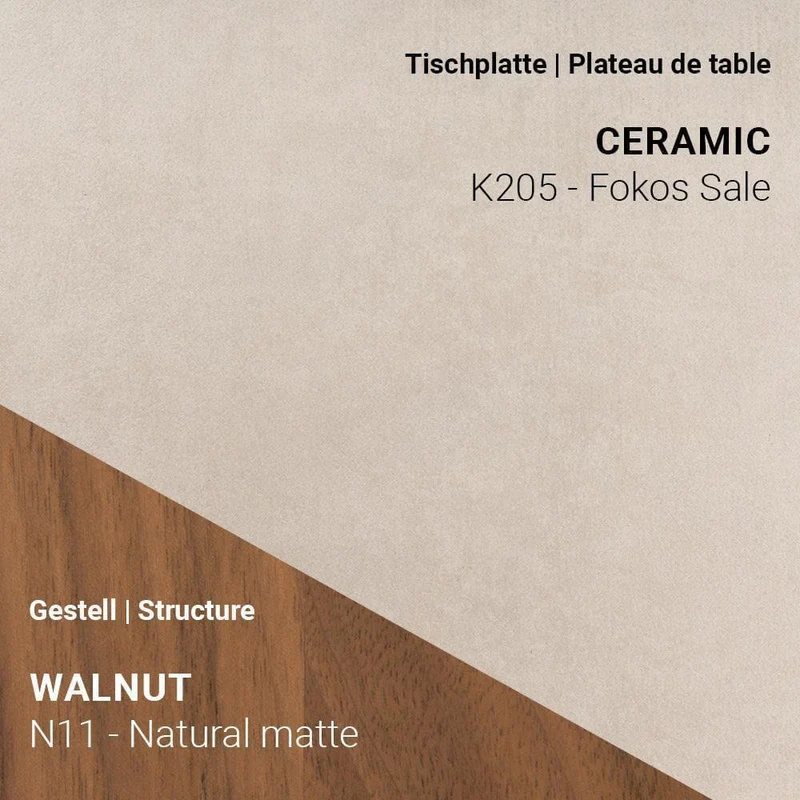 Ausziehtisch TERRA T0601 - Keramik & Nussbaum