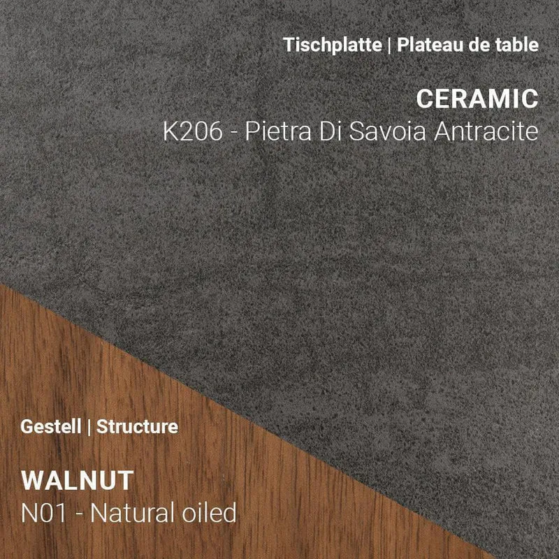 Ausziehtisch TERRA T0601 - Keramik & Nussbaum