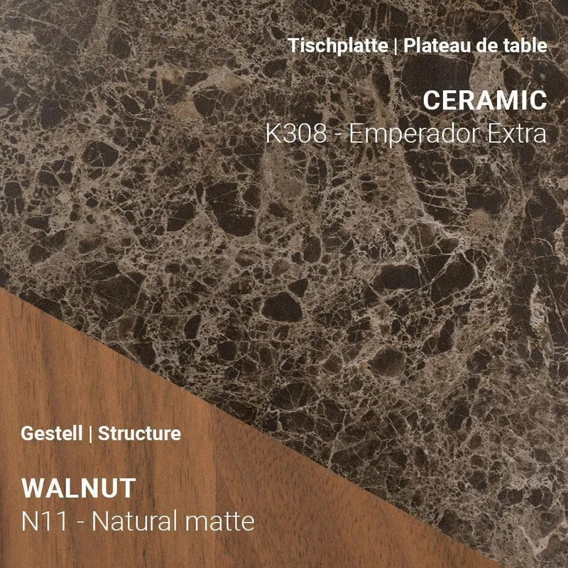 Ausziehtisch TERRA T0601 - Keramik & Nussbaum