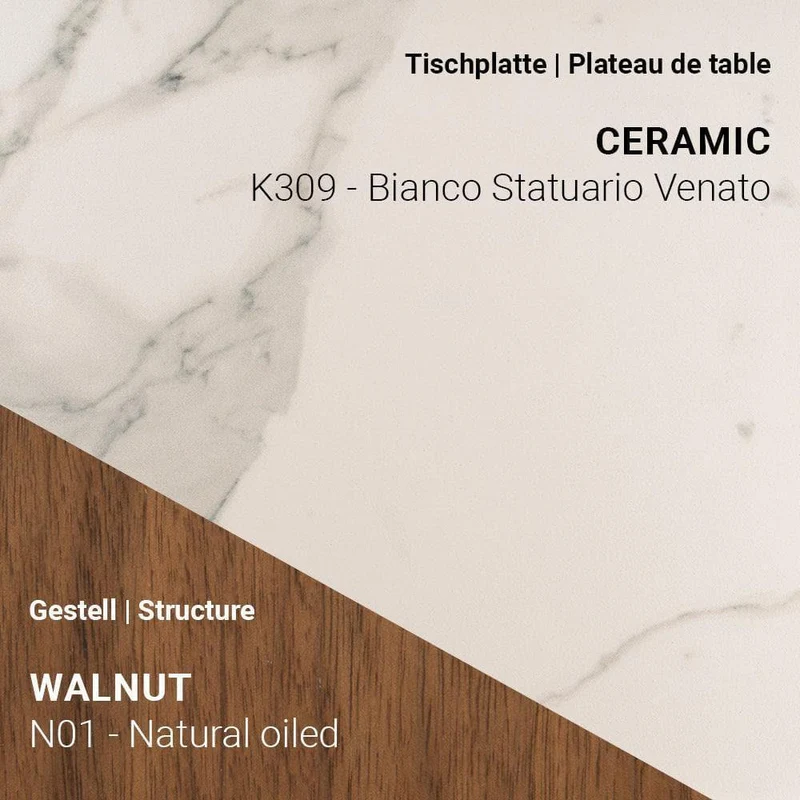 Ausziehtisch TERRA T0601 - Keramik & Nussbaum