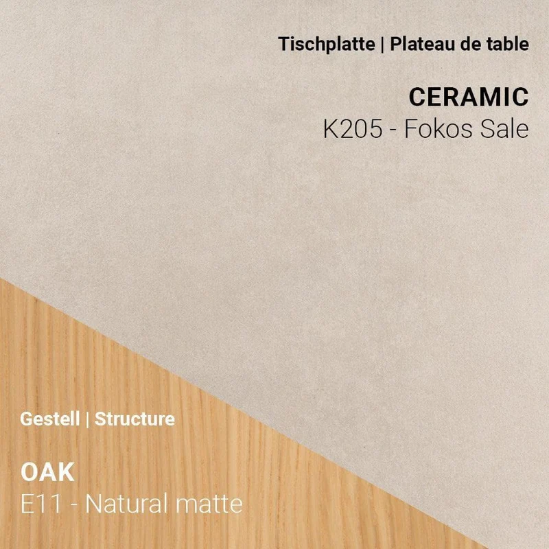 Ausziehtisch TERRA T0601 - Keramik & Eiche