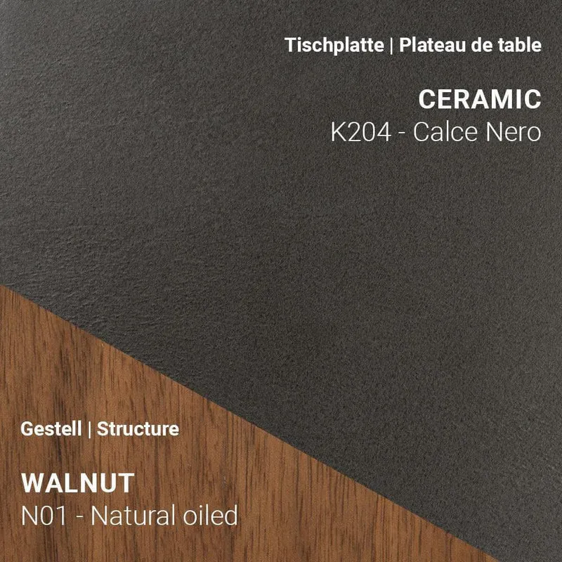 Esstisch TERRA T0500 - Keramik & Nussbaum