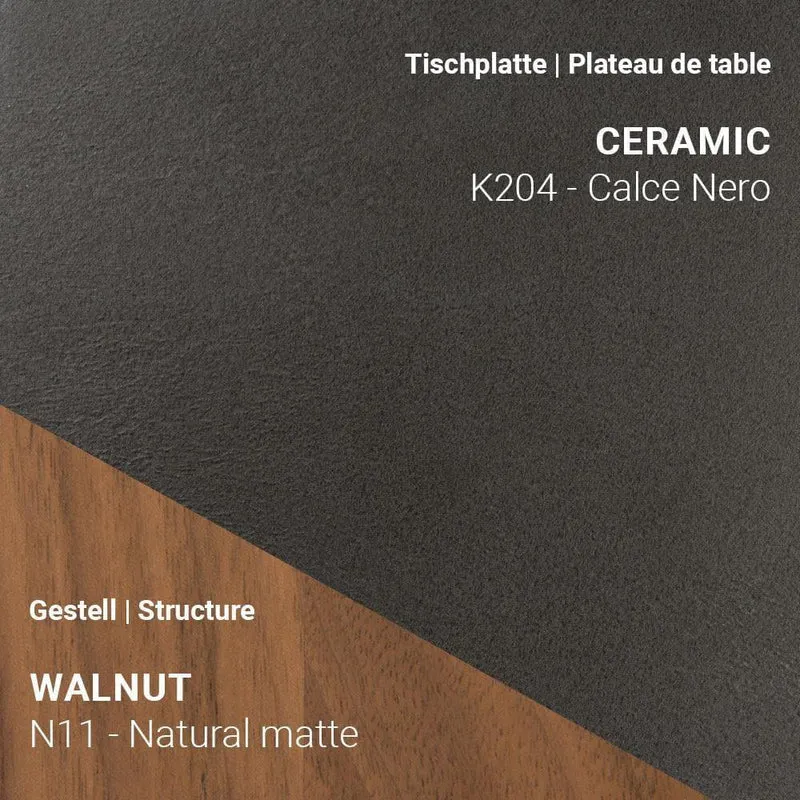 Esstisch TERRA T0500 - Keramik & Nussbaum