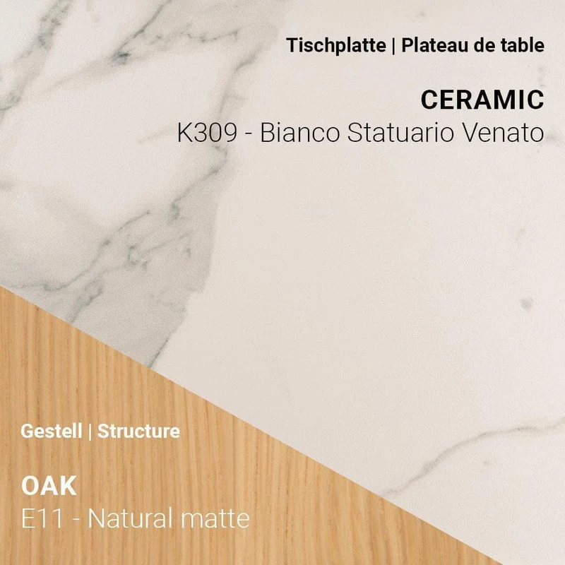 Esstisch TERRA T0500 - Keramik & Eiche