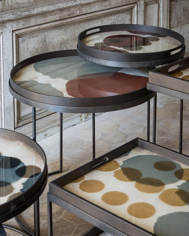 Tablett TRANSLUCENT SILHOUETTES Overlapping Dots - Ø61