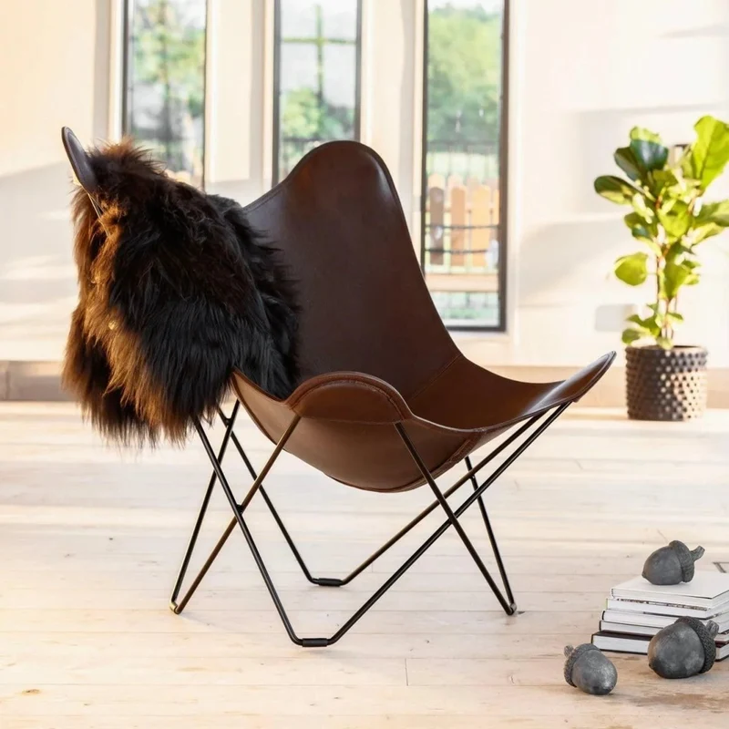 Butterfly Chair PAMPA MARIPOSA - Leder