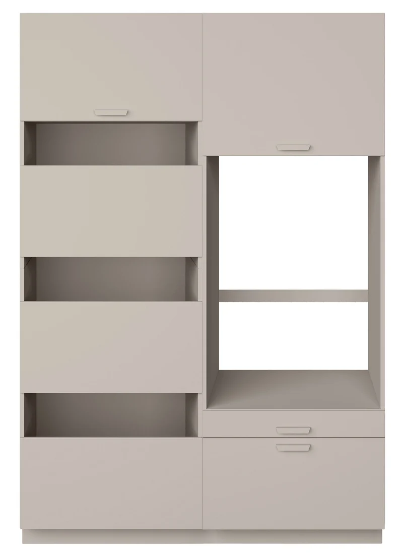 Badezimmermöbel-Set Holv mit einem Ein-Kammer-Schrank für die Waschmaschine, 135 cm, Kaschmir