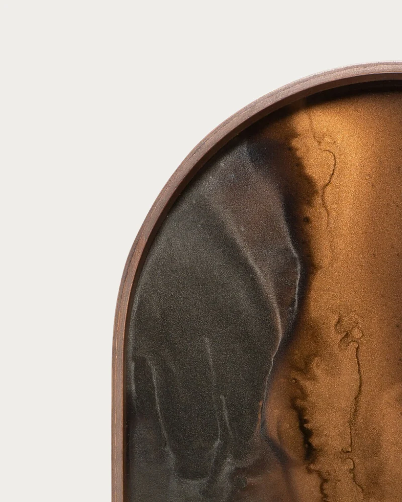 Glasstablett BRONZE ORGANIC Oblong - 71x36