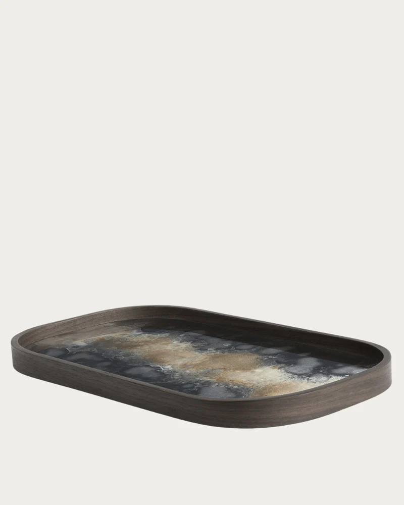 Glasstablett CLASSICS Black Organic - 42x24