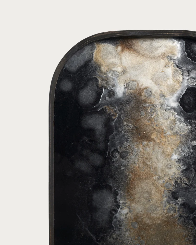Glasstablett CLASSICS Black Organic - 42x24
