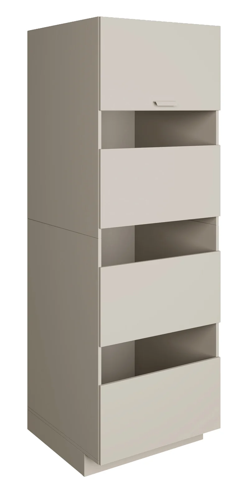 Stehender Badezimmerschrank mit vier Türen Holv 68 cm Kaschmir