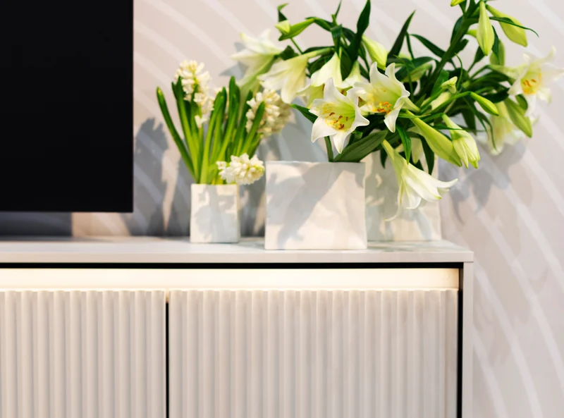 TV-Schrank Trend 167 cm mit LED Weiß