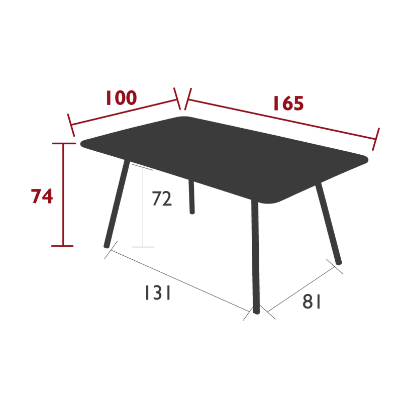 Gartentisch LUXEMBOURG - 165x100