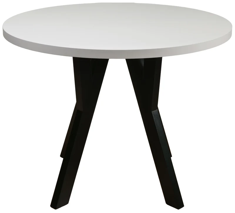 Ausziehbarer Esstisch Osenness 100-180x100 cm Kaschmir mit schwarzen Beinen