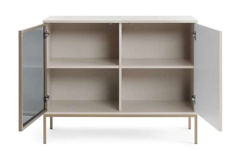 Kommode Tosena mit zwei Türen und LED-Beleuchtung 104 cm Kaschmir