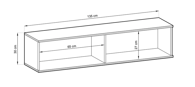 TV-Schrank Mucalma 135 cm beige mit goldenen Lamellen-Akzenten