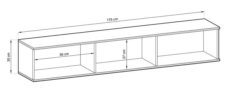 TV-Schrank Mucalma 175 cm schwarzer Marmor mit goldenen Applikationen