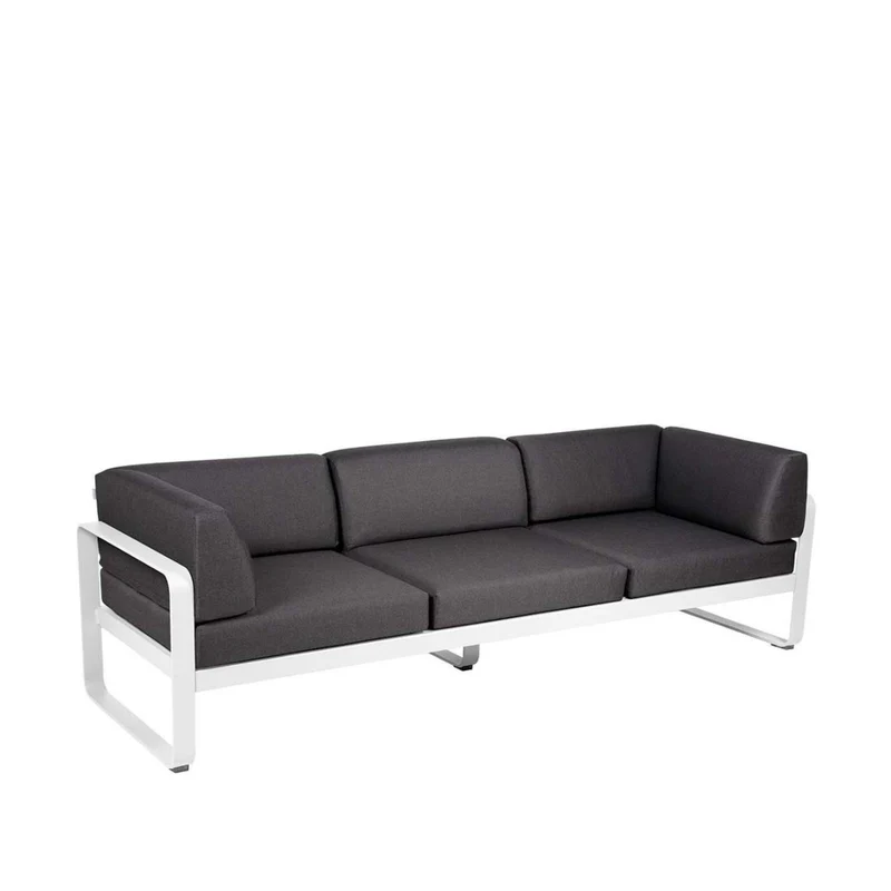 Gartensofa BELLEVIE - 3-Sitzer mit Seitenkissen