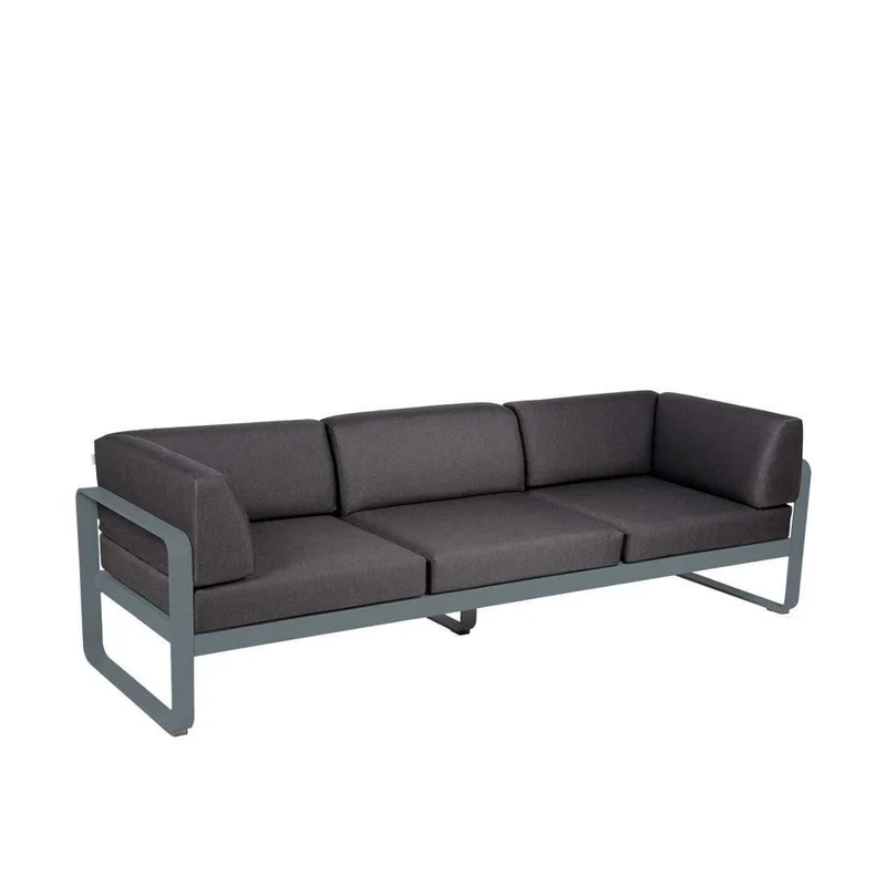 Gartensofa BELLEVIE - 3-Sitzer mit Seitenkissen