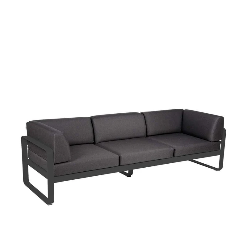 Gartensofa BELLEVIE - 3-Sitzer mit Seitenkissen