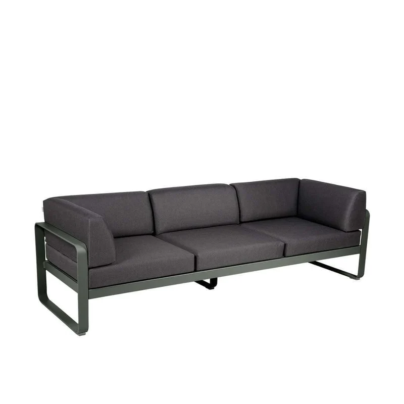 Gartensofa BELLEVIE - 3-Sitzer mit Seitenkissen